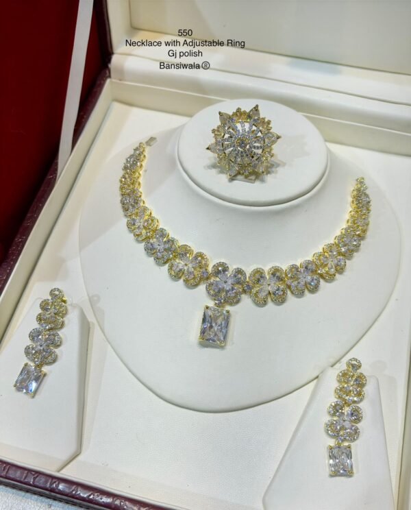 Necklace Set With Adjustable Ring