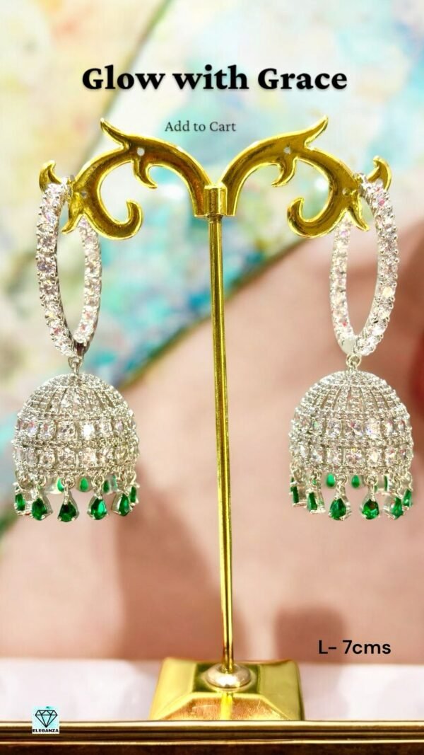 Silver Pallate Jhumki