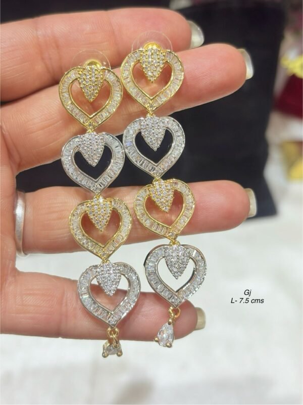 Silver Gold Long Earrings