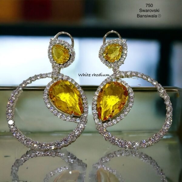 Swarovski AD White Rhodium Earing