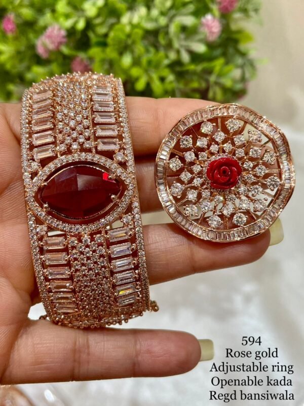 AD Combo Adjustablr Bracelet And Ring