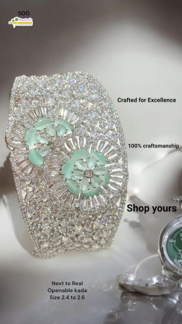 AD Adjustable White Rhodium Bracelet