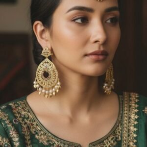 Gold Plated Real Jadau Mangtikka Set