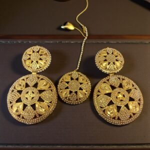 Gold Plated Real Jadau Mangtikka Set